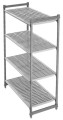 Regał magazynowy CAMBRO Camshelving® basics plus z kompozytu z 4 wentylowanymi półkami 915x460x(H)