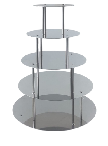 Stojak na tort styl angielski/stelaż ukryty 5 pięter stal nierdzewna