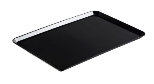 Taca z melaminy czarna 4-rantowa 60x40 cm Thermohauser 43895