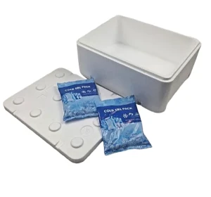Pojemnik styropianowy + dwa wkłady żelowe, zestaw
